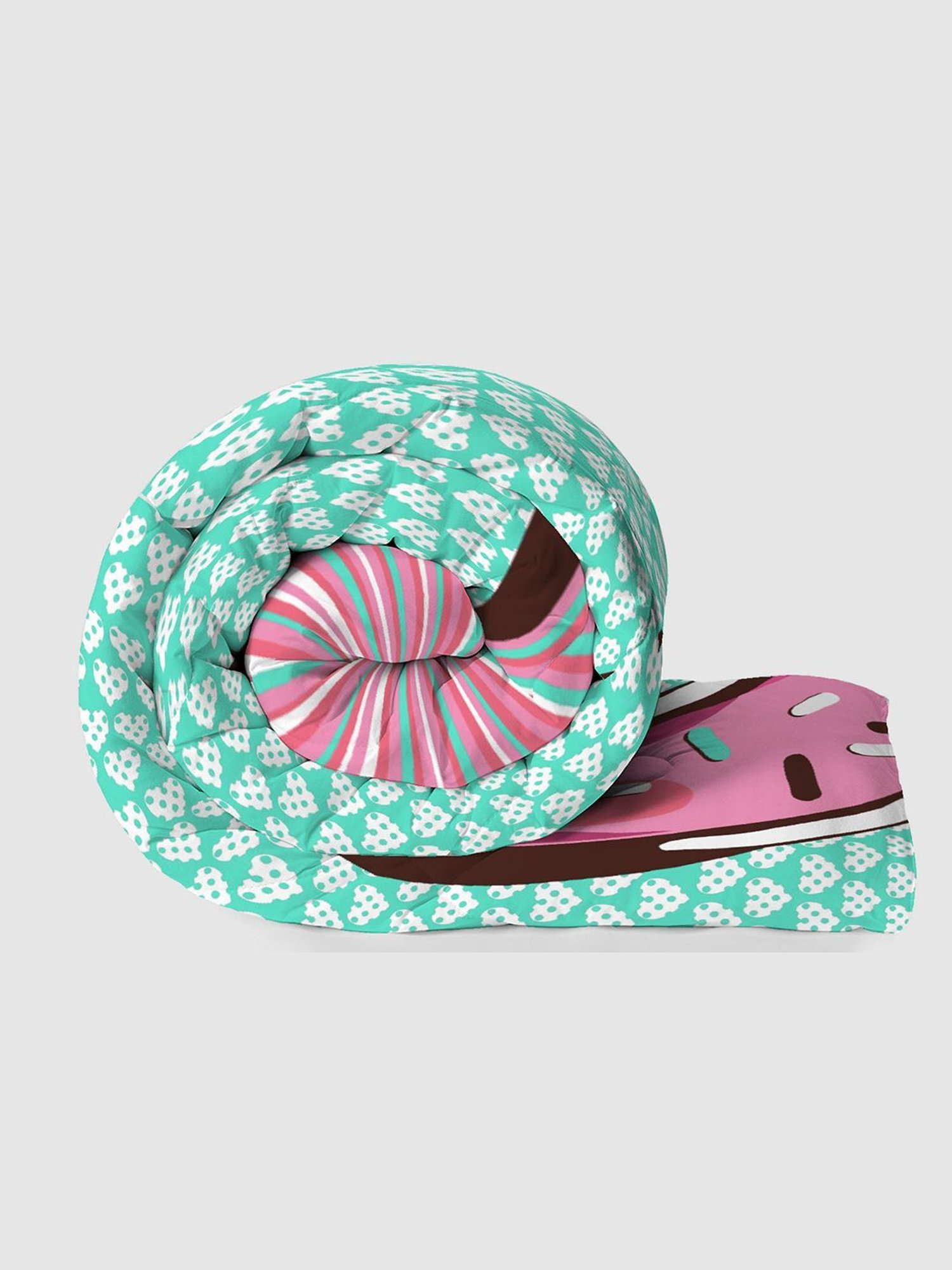 Boutique Living Rock & Room Printed Blue 210 TC Cotton Queen Comforter