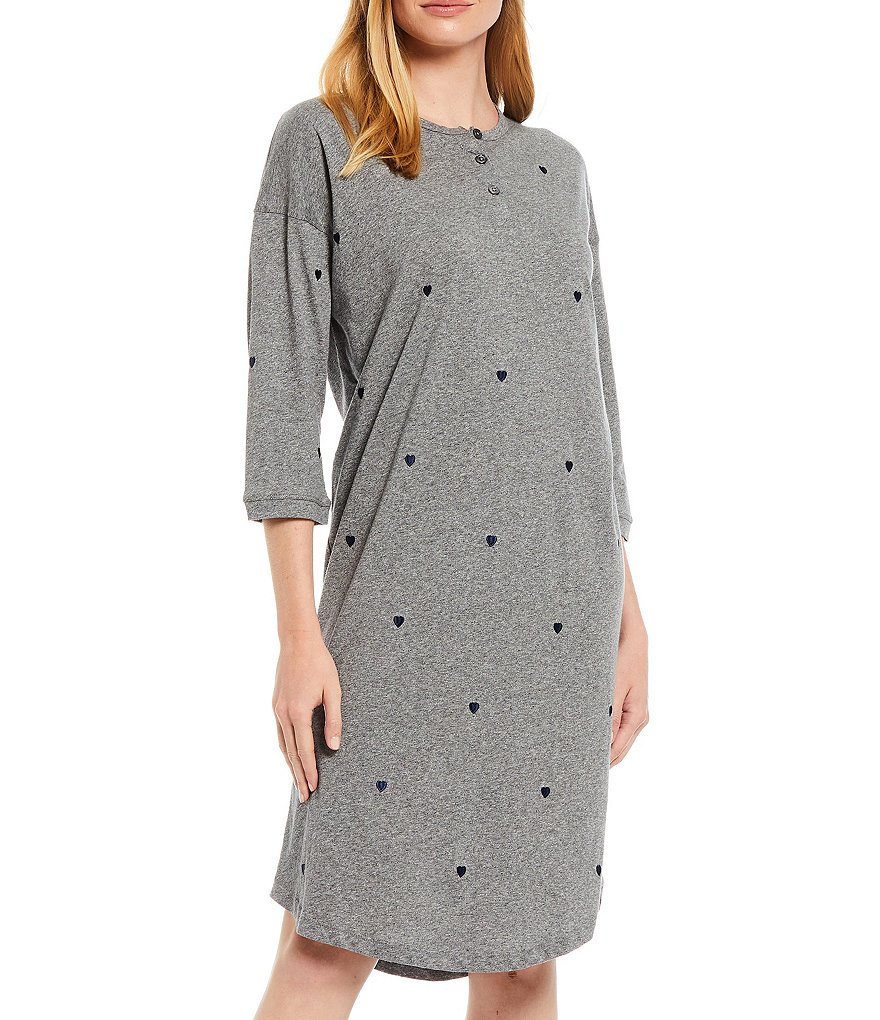 Papinelle Embroidered Heart Organic Cotton Sleepshirt