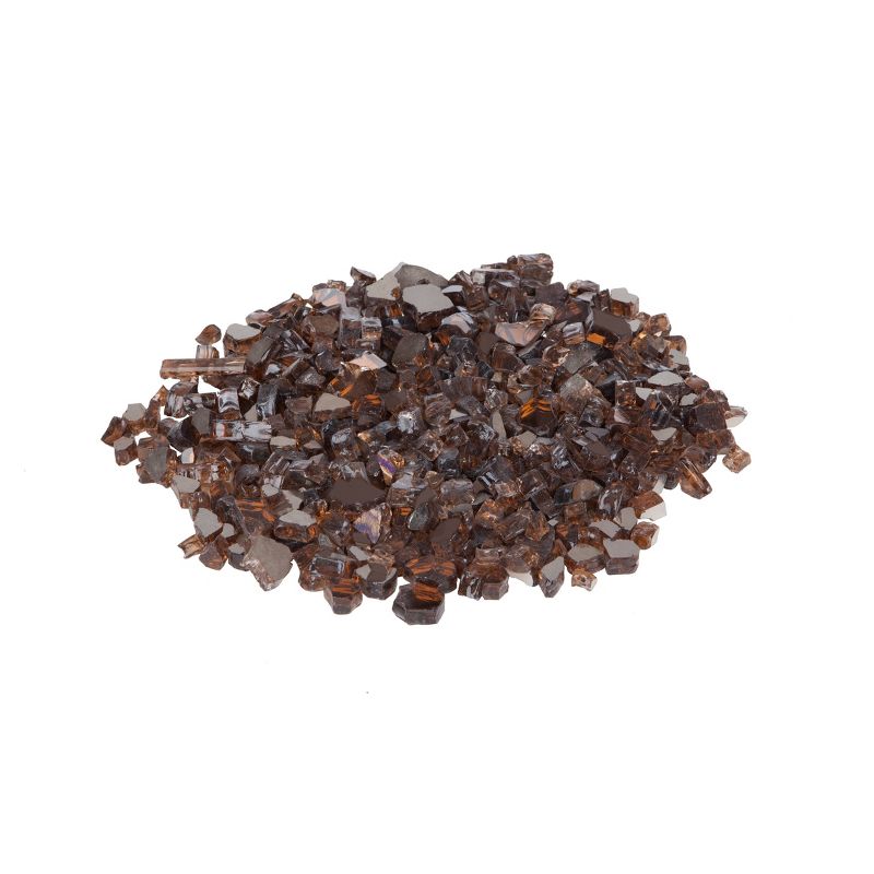 American Fireglass 10 LB Bag 1/2 Inch Reflective Fireplace & Firepit Fire Glass, Copper