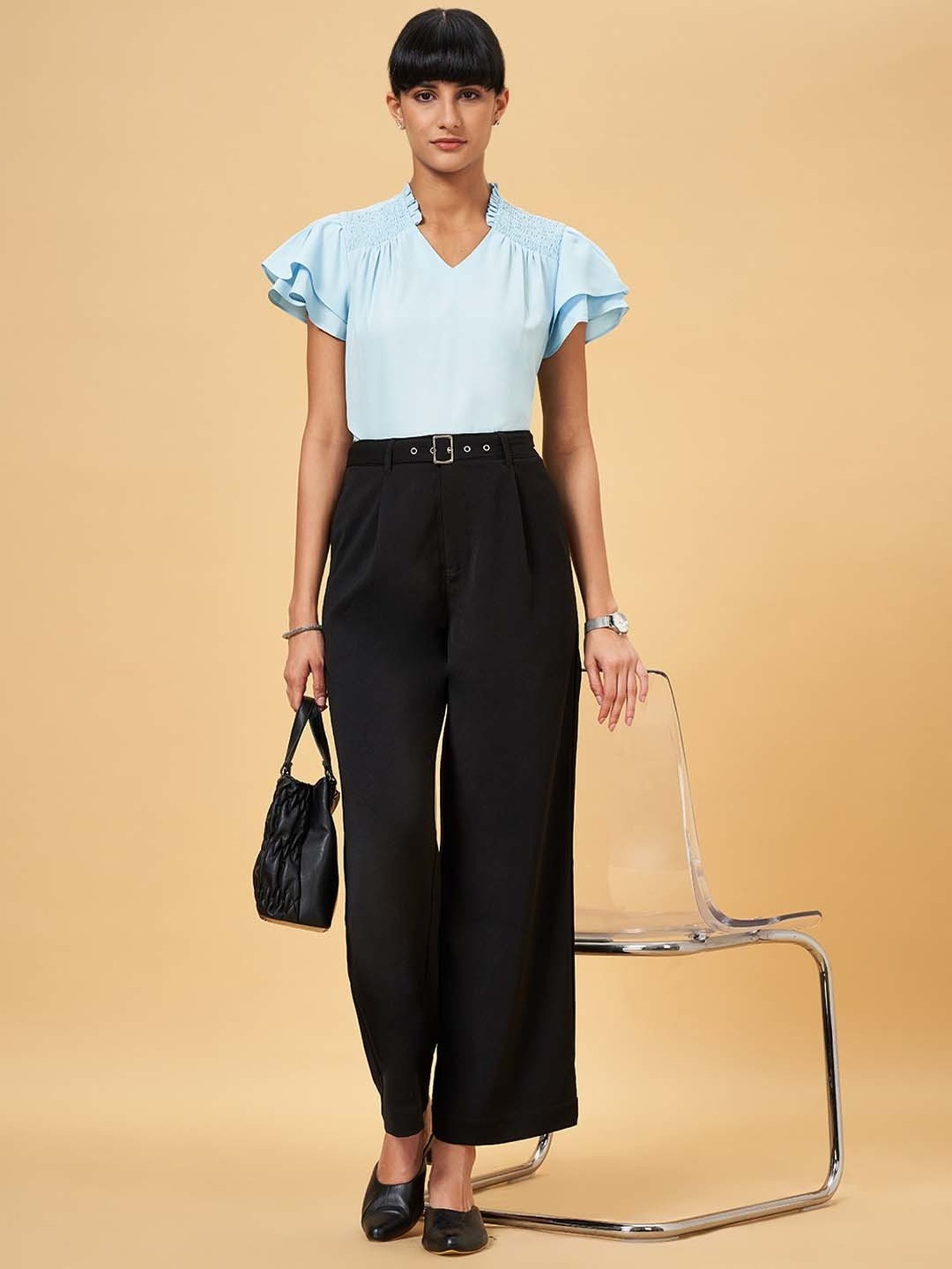 Annabelle by Pantaloons Blue Comfort Fit Top