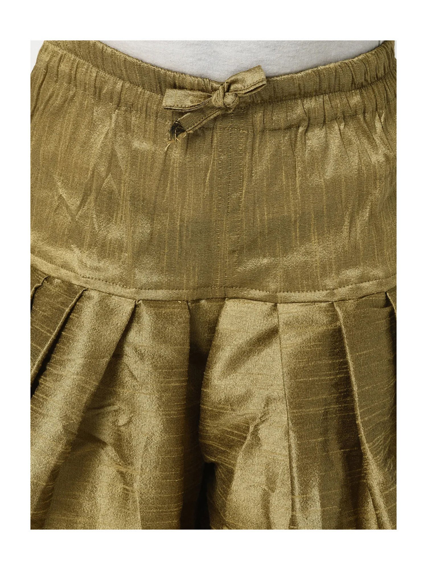 Deyann Kids Black & Gold Self Design Full Sleeves Kurta with Patiala