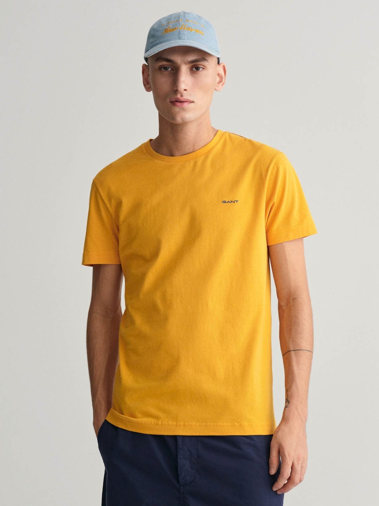 GANT Solid Round Neck Slim Fit T-Shirt