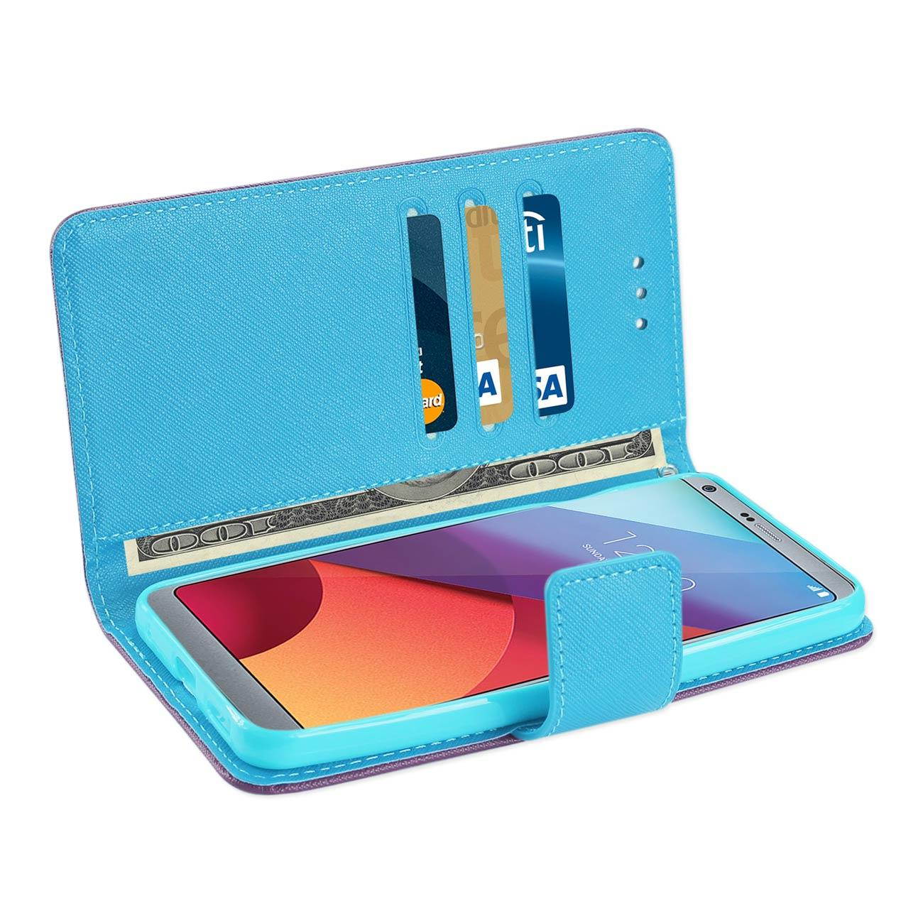REIKO LG G6 3-IN-1 WALLET CASE IN PURPLE