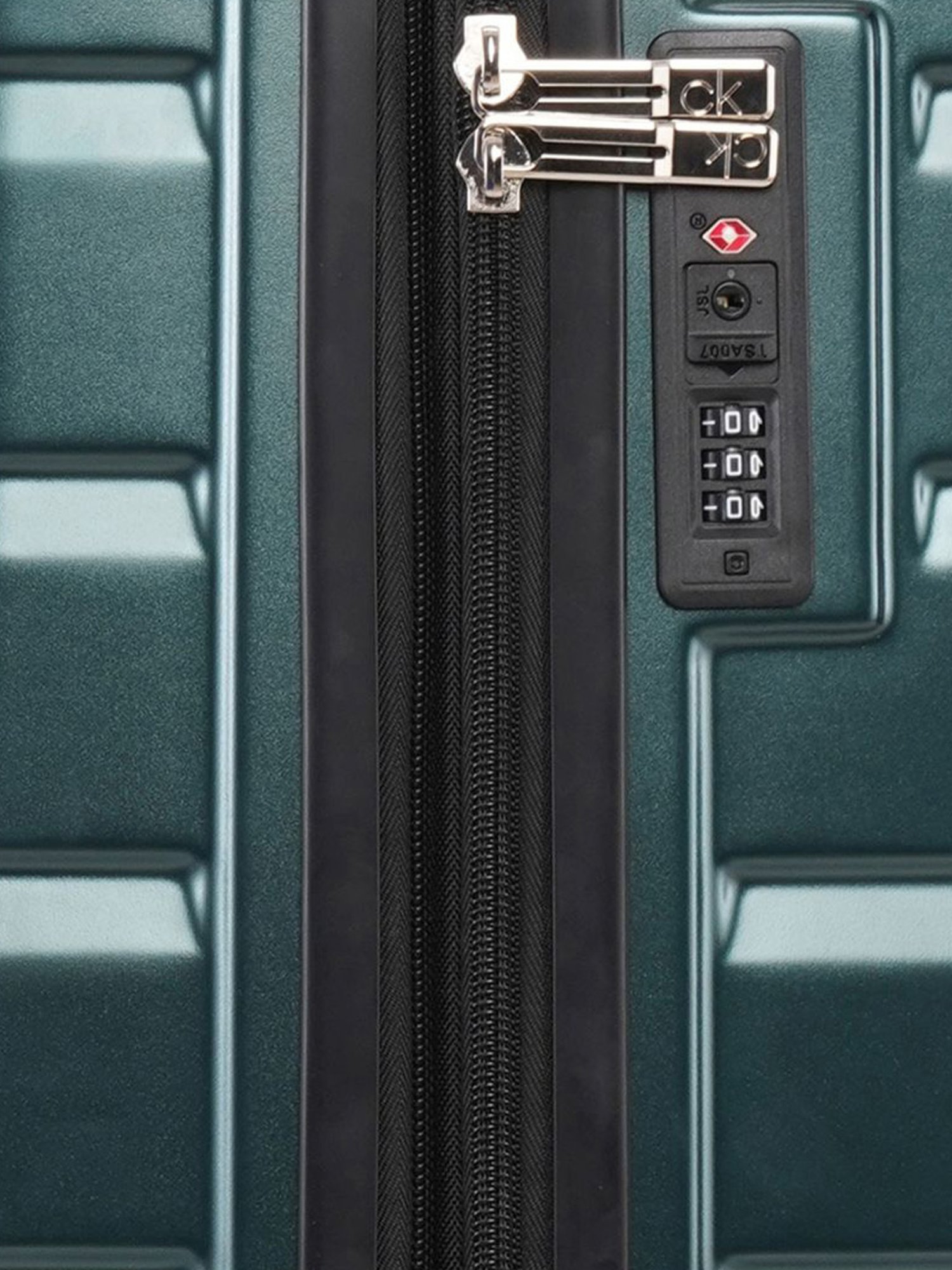 Calvin Klein Ridge-Line Pearlized Sage Textured Hard Cabin Trolley Bag - 54 cm