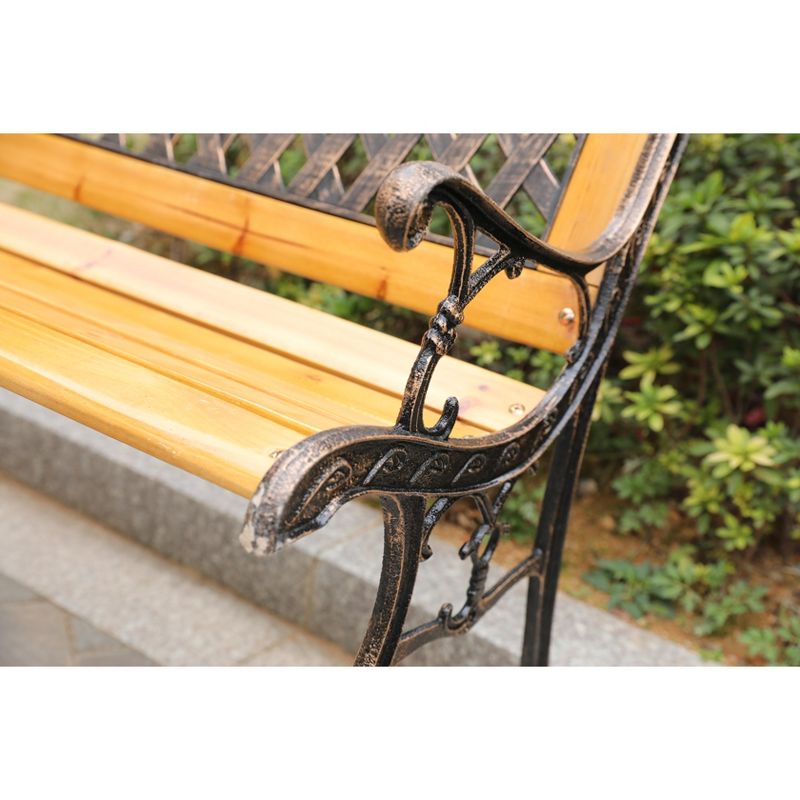 Gardenised Patio Garden Park Yard 49" Outdoor Wooden Bench