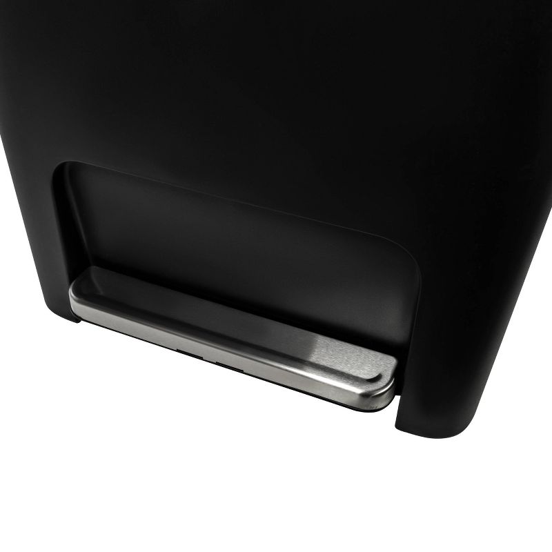 Hefty 12.4gal Premium Step Trash Can Black