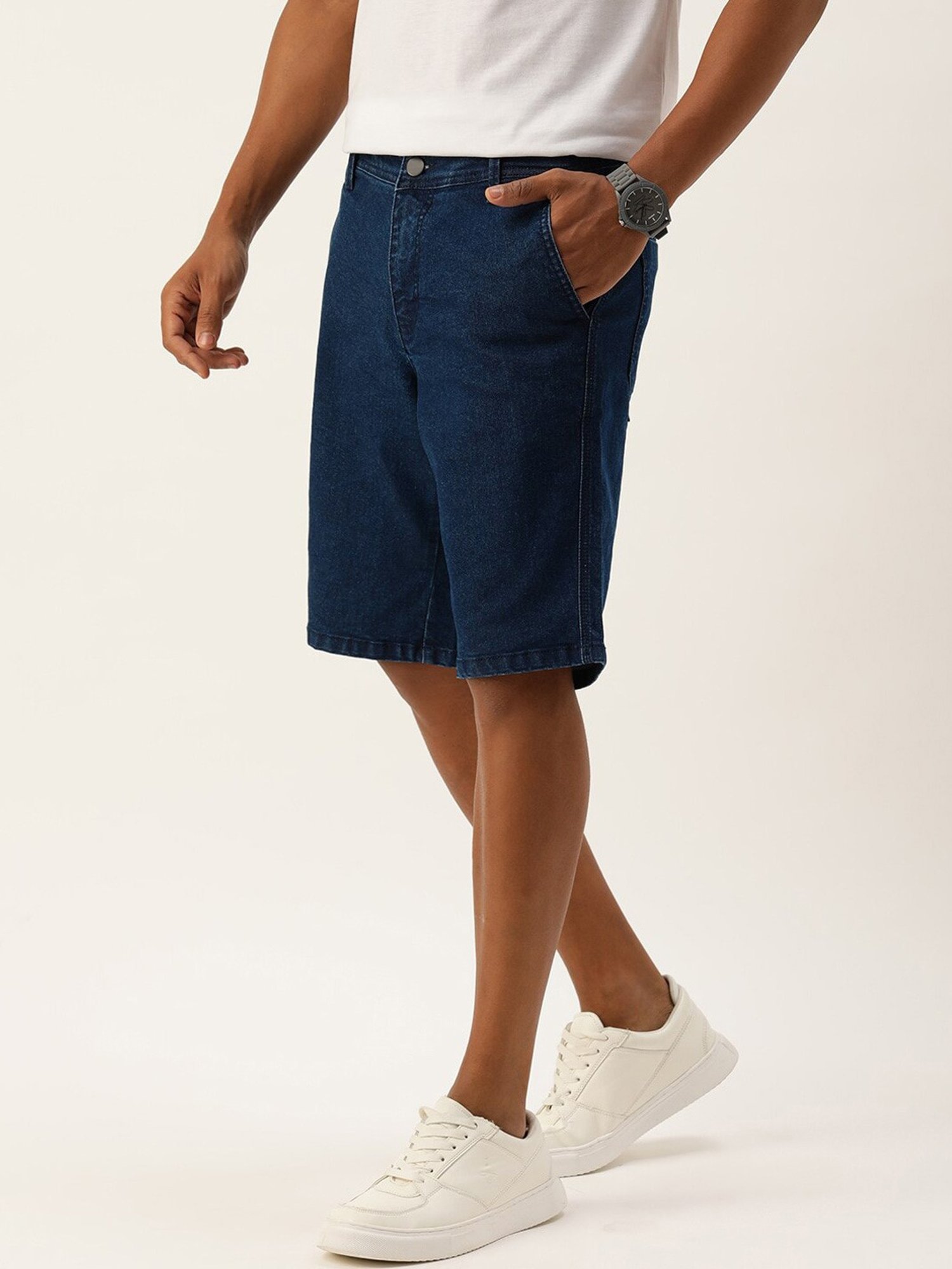 IVOC Blue Regular Fit Denim Shorts