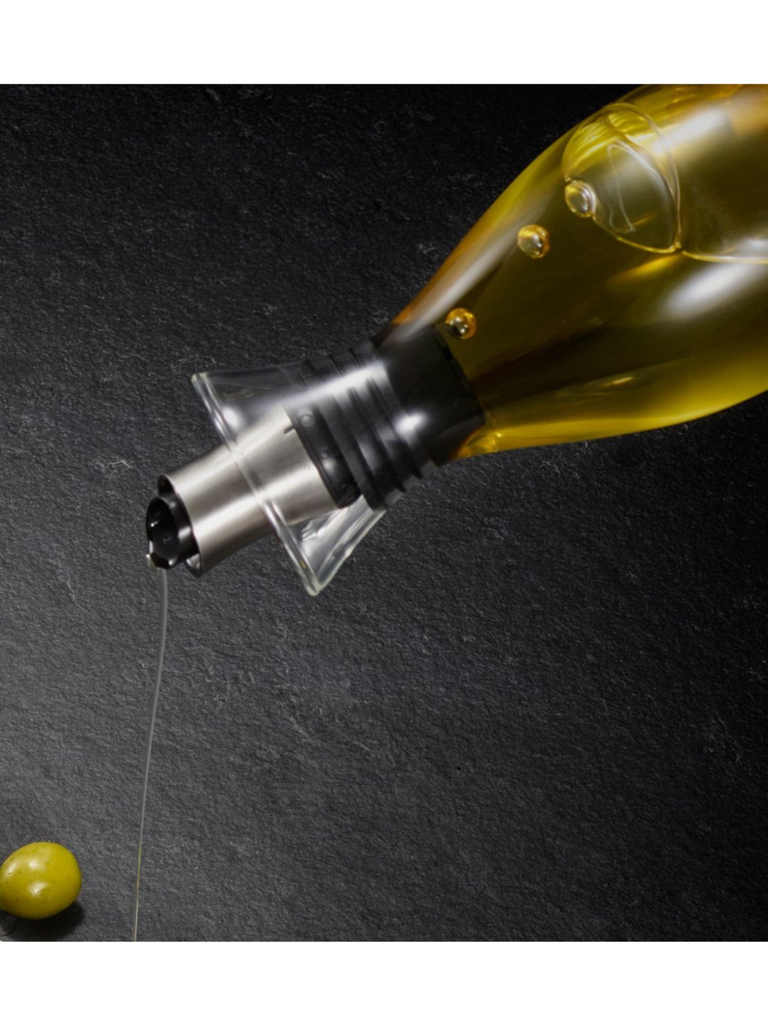 COLE & MASON Transparent Glass Oil & Vinegar Pourer - Set of 1