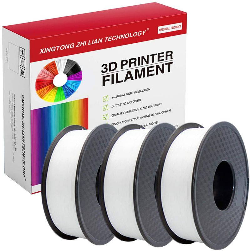 XTZL3D | PLA 3D Filament Bundle Deals 3kg,White, 1.75mm