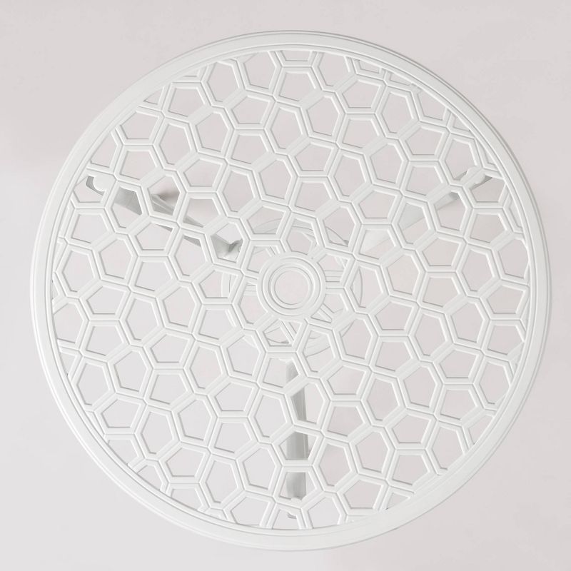 Vashon 3pc Aluminum Bistro Set - White - Balkene Home