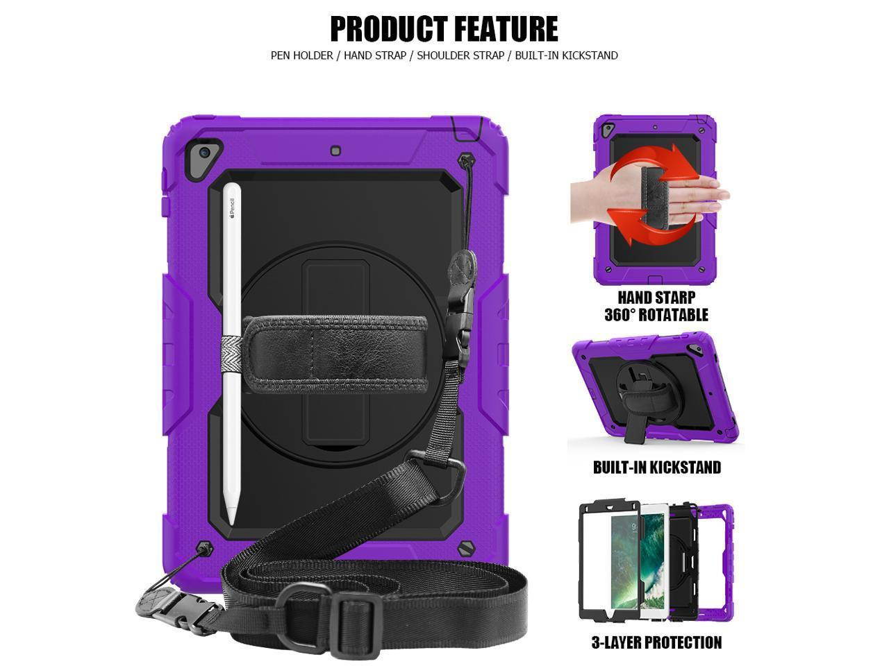 iPad 9.7 2018 2017 Case iPad Air 2 Case iPad Pro 9.7 Case Heavy Duty Rugged Shockproof Protective Hard Case Cover For for Apple iPad 6th / 5th Generation / iPad Air 2 / iPad Pro 9.7 inch