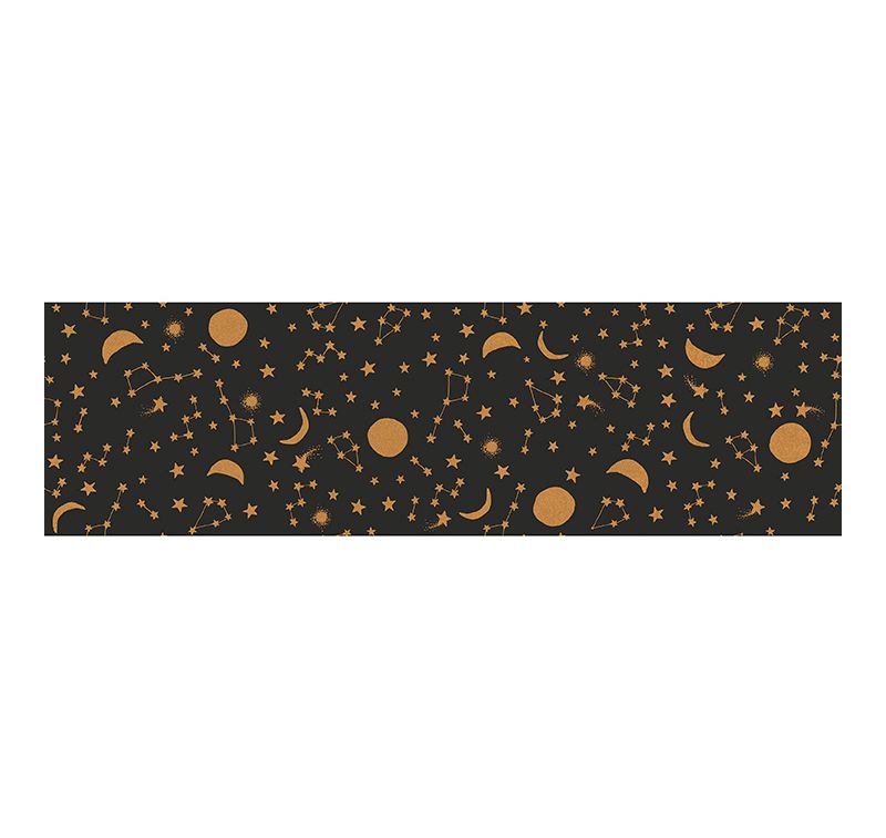 Tempaper Kids' Celestial Self-Adhesive Removable Borders Wallpaper Black/Gold
