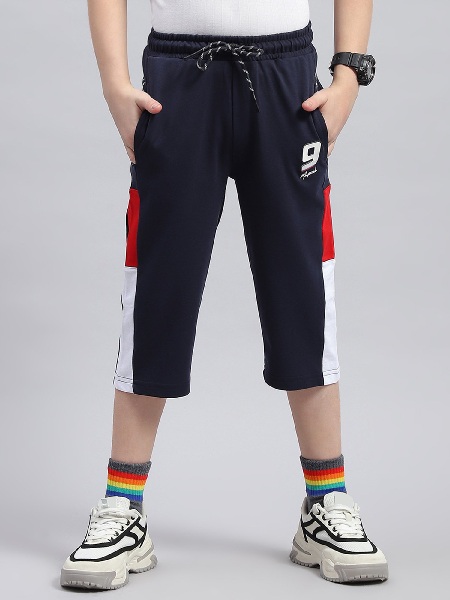 Monte Carlo Boys Navy Printed Capri