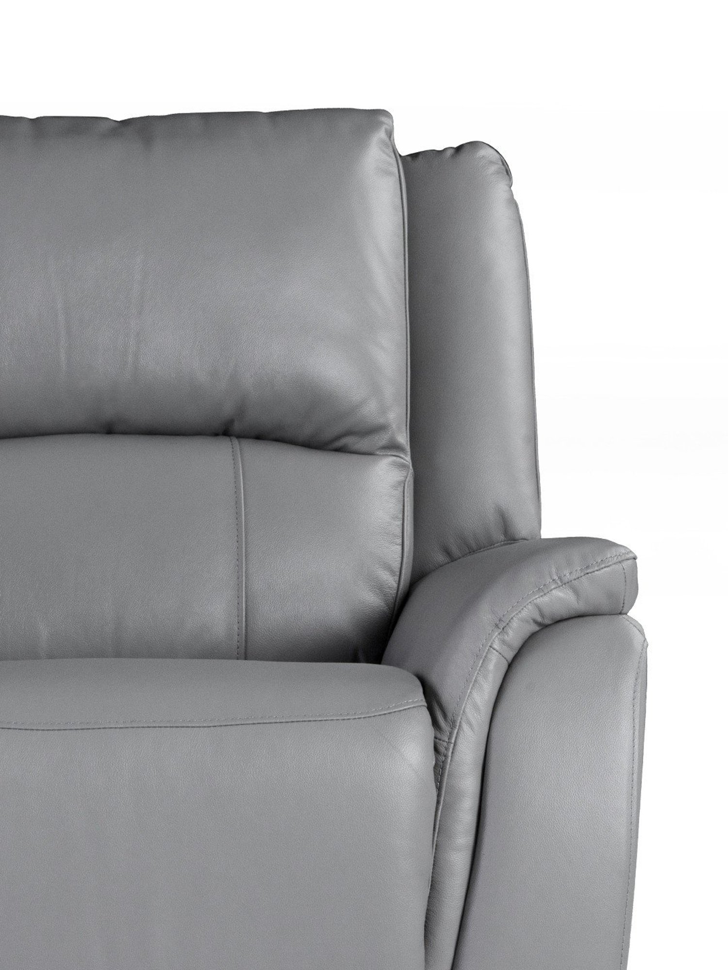 Durian Meredith Grey Leather 3 Seater Reclining Sofas