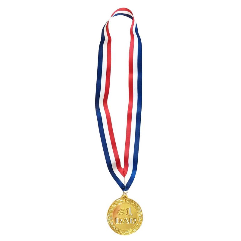 Paper Riot Co. Father's Day 'Number One Dad' Metallic Medal