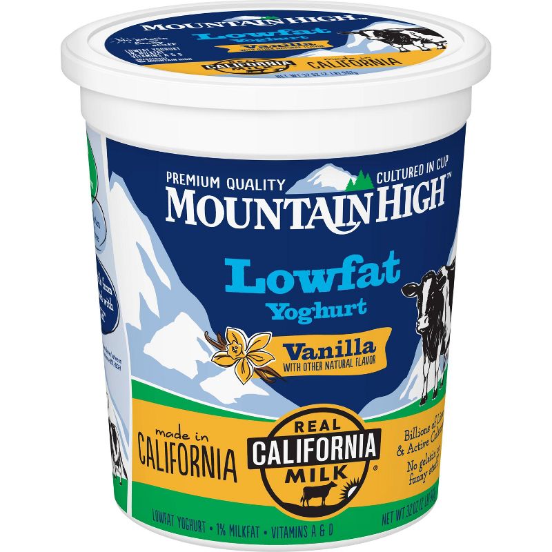 Mountain High All Natural Nonfat Vanilla Yoghurt - 32oz