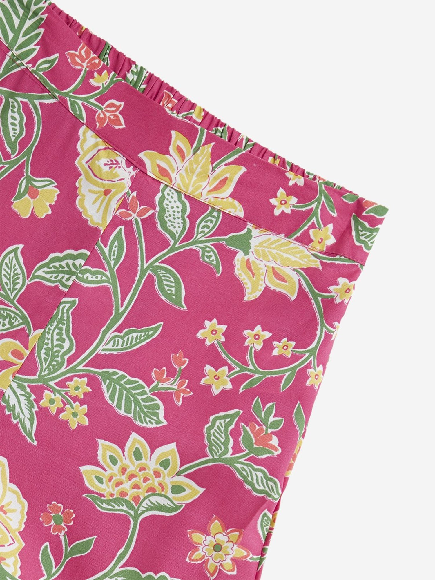 Utsa Kids by Westside Dark Pink Floral Printed High-Rise Gharara