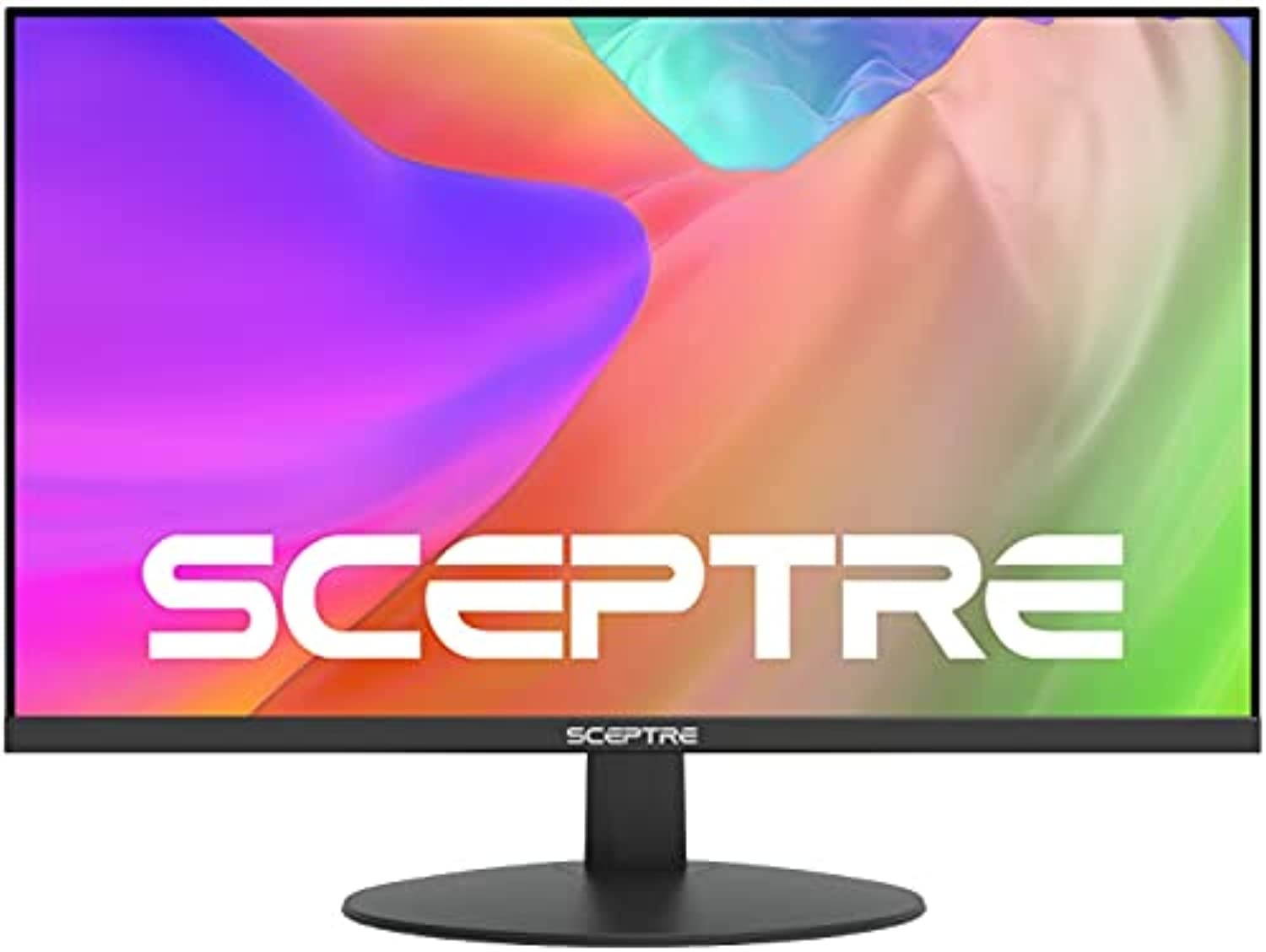 Sceptre IPS 24-Inch Computer LED Monitor 1920x1080 1080p HDMI VGA up to 75Hz 300 Lux Build-in Speakers 2021 Black (E249W-FPT) (E249W-FPT)