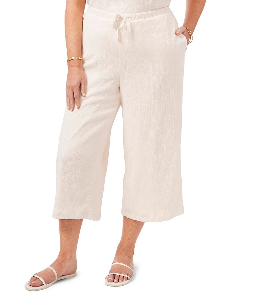 1. STATE Plus Size Cropped Drawstring Pants