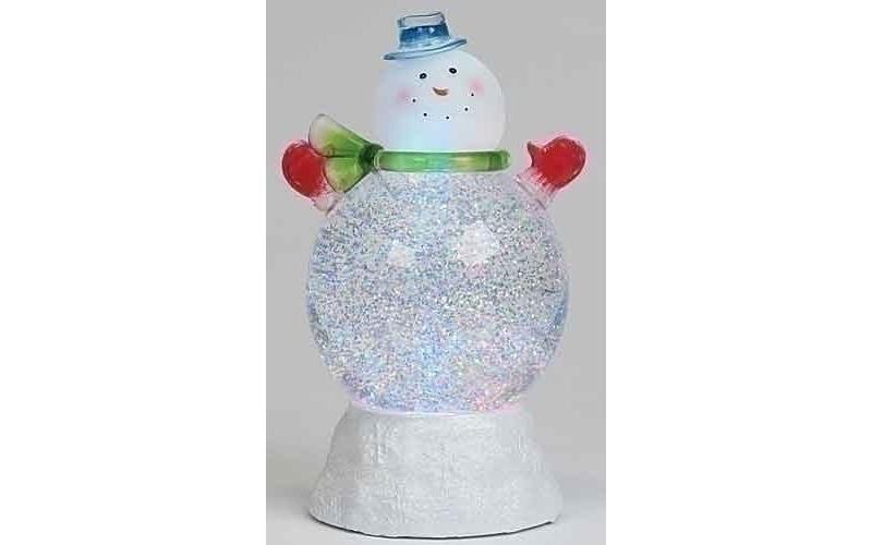 Roman LED Lighted Color-Changing Snowman Christmas Glitterdome