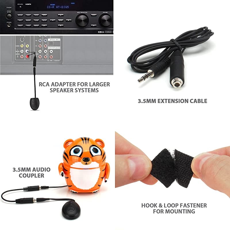 AUX Bluetooth Receiver for Headphones Speaker Home Stereo BlueGATE Wireless AUX Bluetooth Adapter with Car amp RCA Kit 15 Hour Streaming from Phones and Tablets to Wired Speakers and Auto