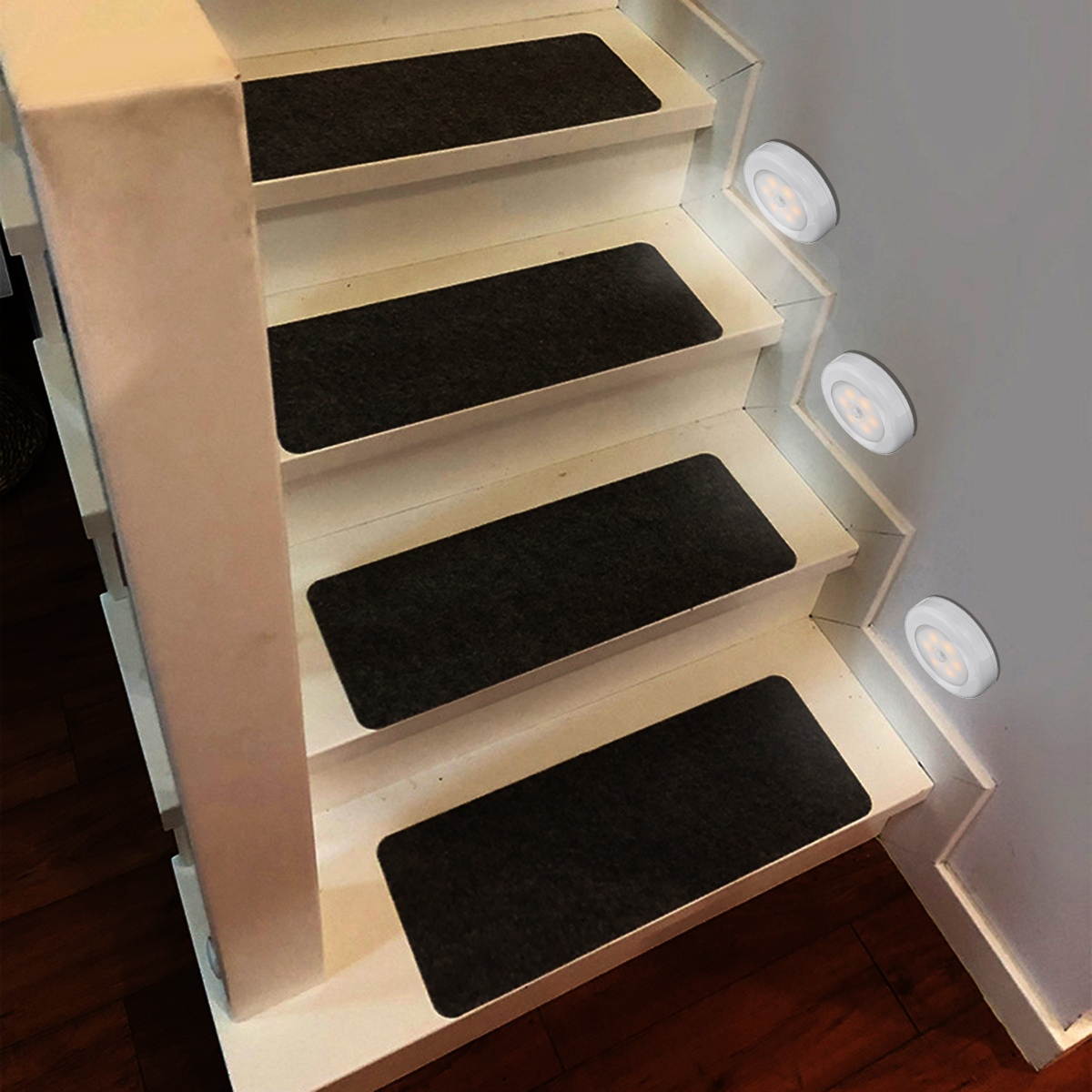 6LED Human Body Induction Light Sensitive Response Night Light Motion Cabinet Light Emergency Light-Warm light