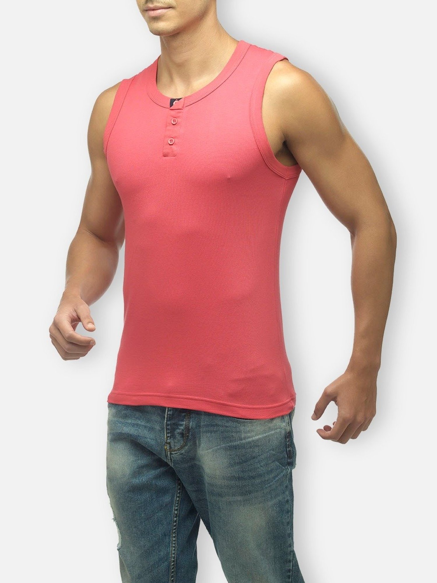 Zoiro Blue & Red Regular Fit Vest - Pack Of 2