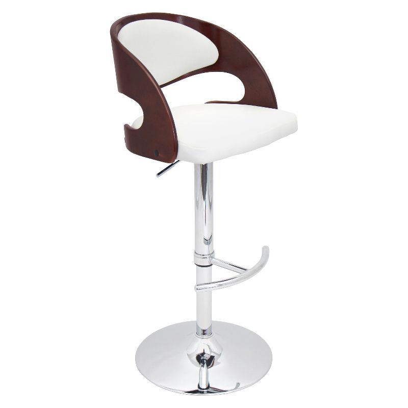 LumiSource Pino Adjustable Barstool - Cherry
