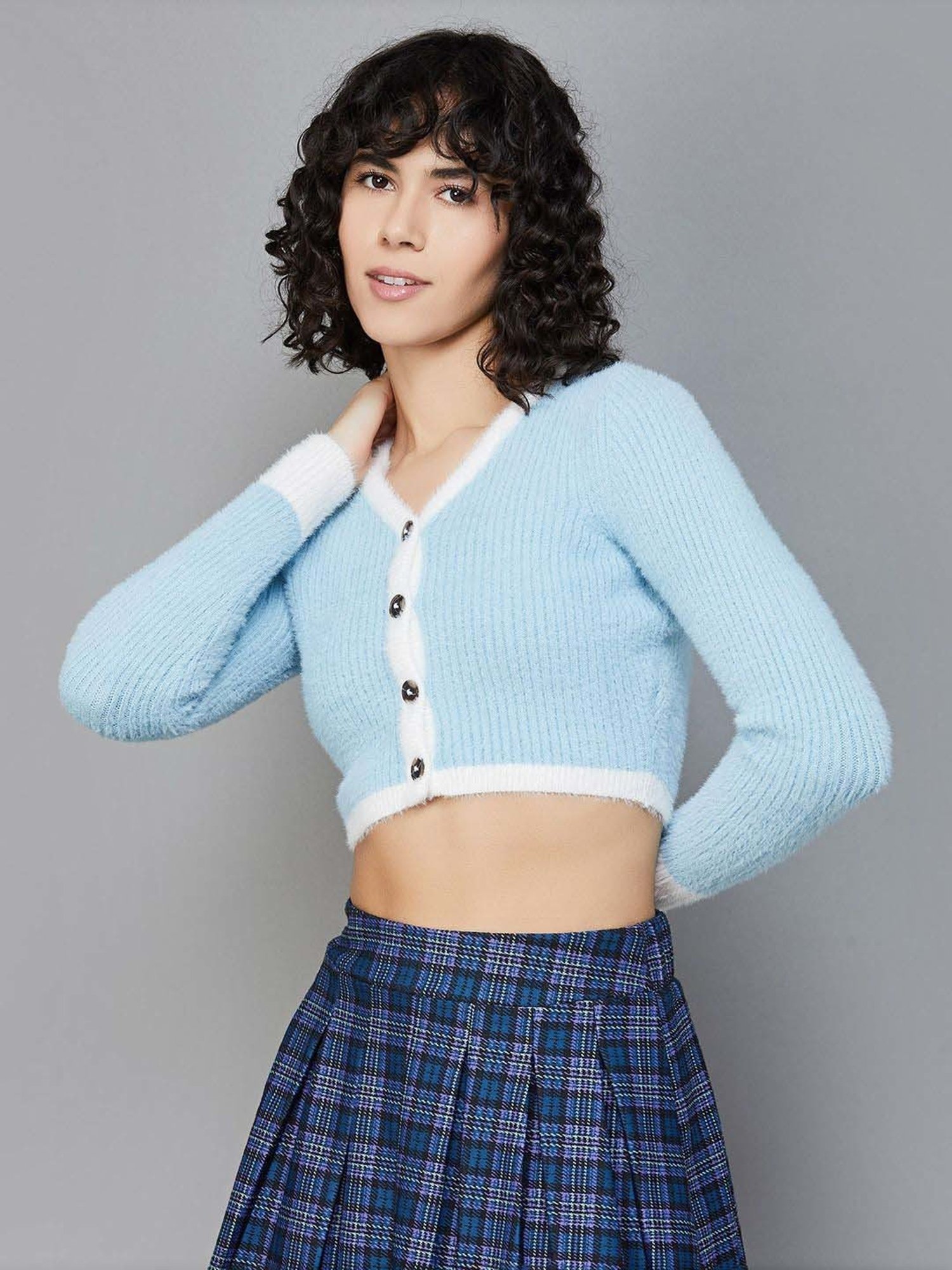 Ginger by Lifestyle Blue Striped Sweater