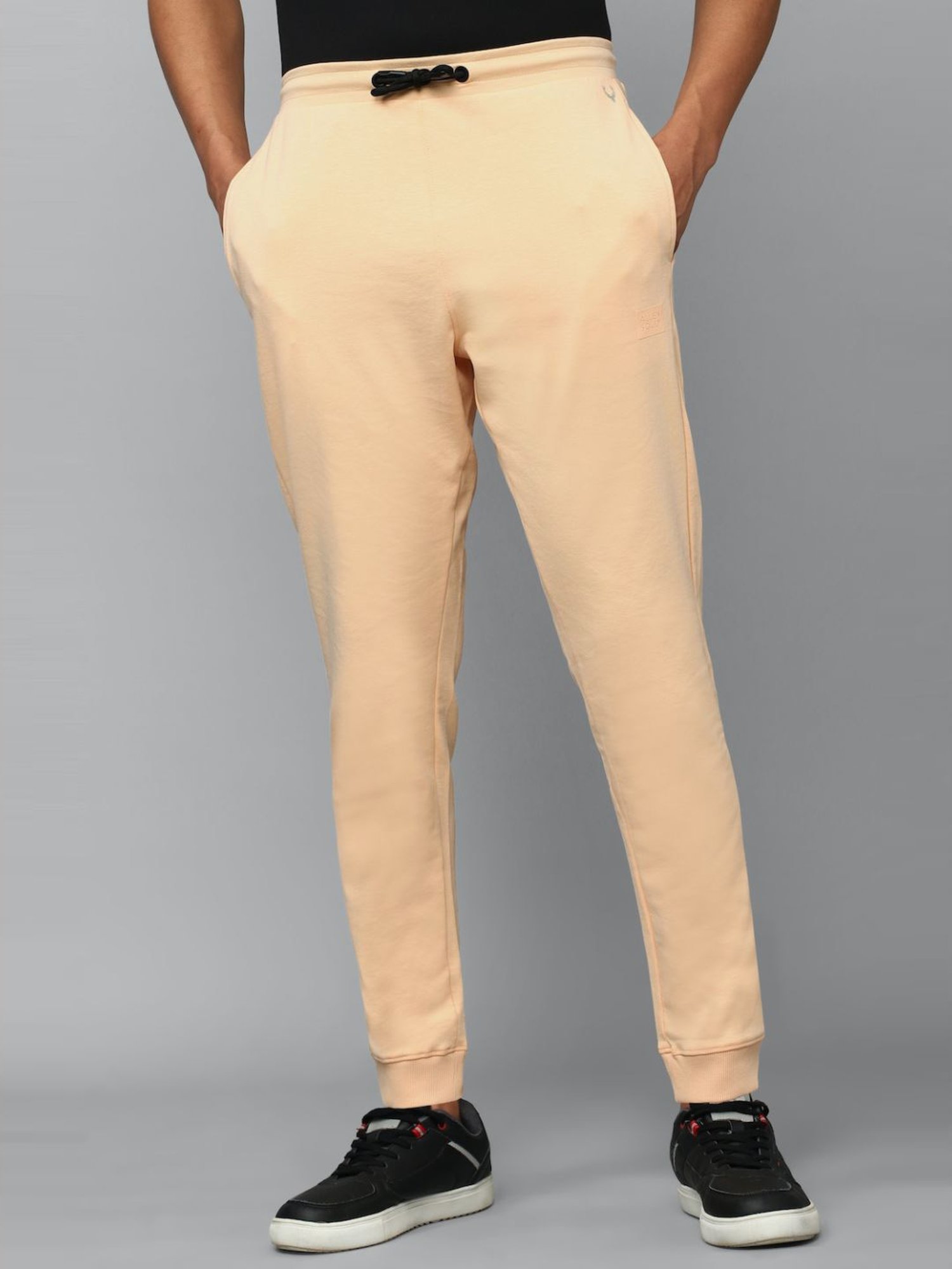 Tribe Beige Regular Fit Printed Joggers