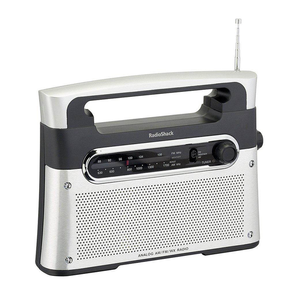 radioshack portable analog tuning am/fm/weather tabletop radio