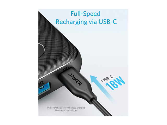 Anker PowerCore 10000 PD Redux, 10000mAh Portable Charger USB-C Power Delivery (18W) Power Bank for iPhone 11/11 Pro / 11 Pro Max / 8 / X/XS Samsung S10, Pixel 3/3XL, iPad Pro 2018