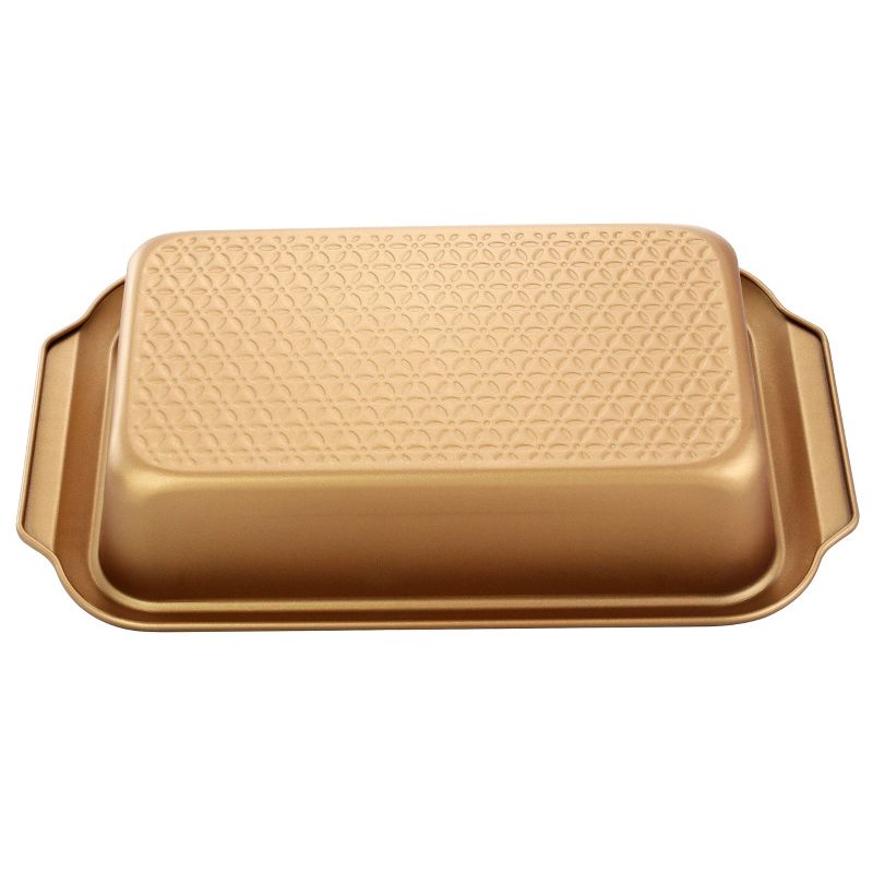 Gibson Home 13.8" Country Kitchen Carbon Steel Loaf Baking Pan in Copper
