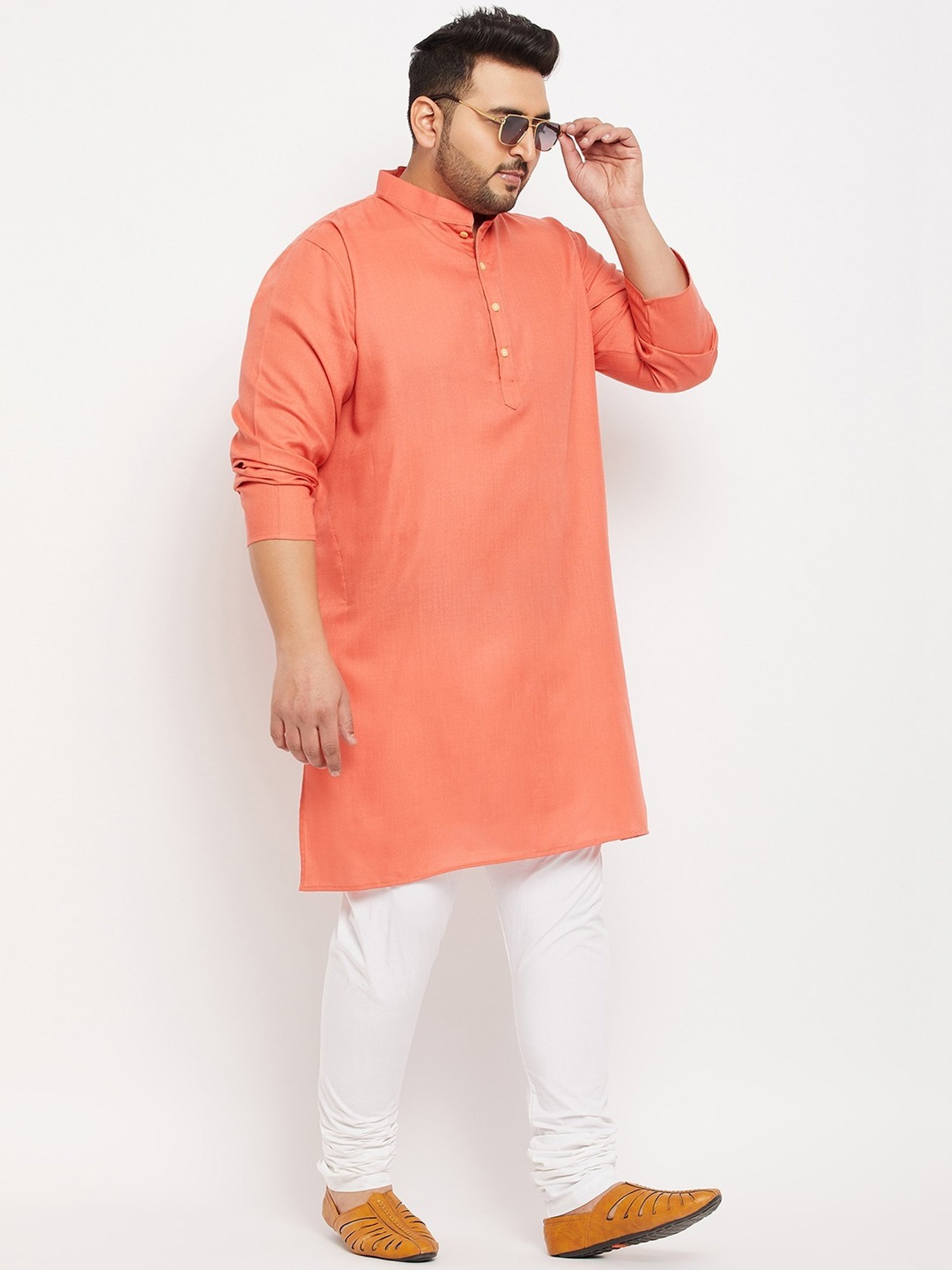 Bigbanana Peach Regular Fit Kurta