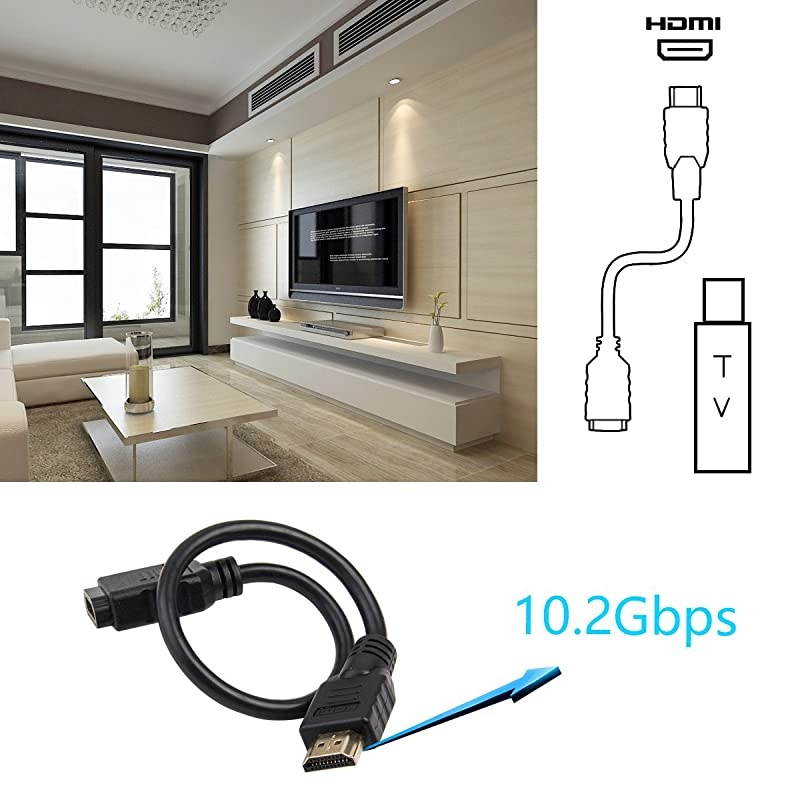 HDMI CableHDMI Extension Cable Male to Female Extender CableHigh Speed HDMI CableHDMI Extension for TV StickRoku Streaming StickChromecast12 Inch Pack of 2