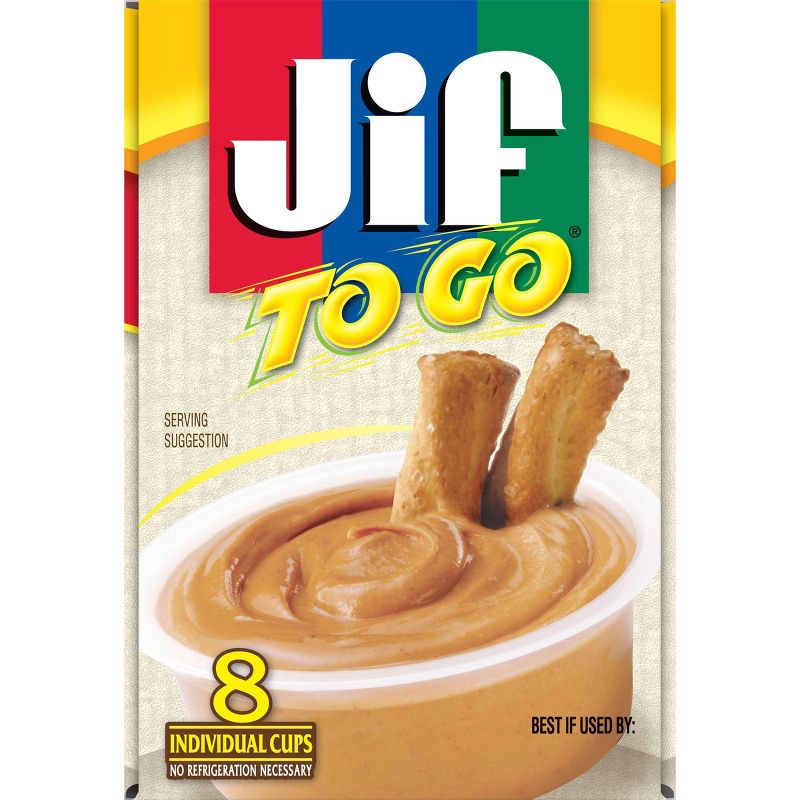 Jif To Go Natural Peanut Butter - 12oz/8ct
