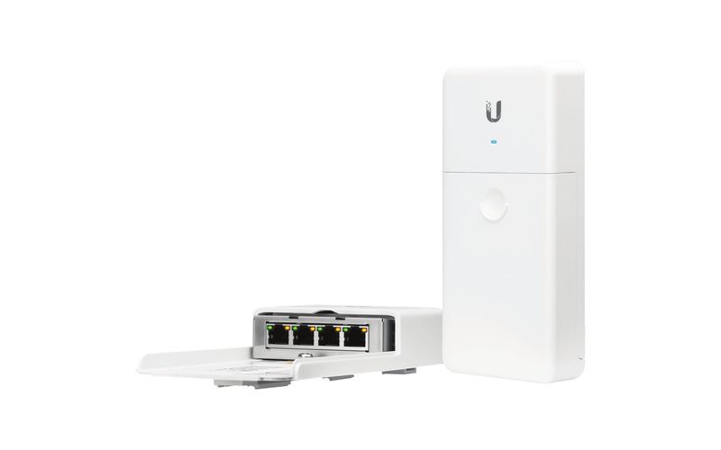 Ubiquiti Outdoor 4-Port PoE Passthrough Switch - 4 Ports - 2 Layer Supported - Twisted Pair