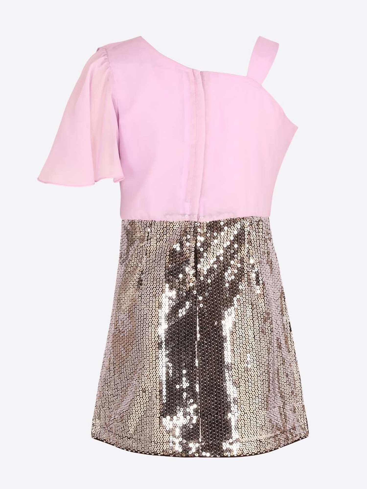 Peppermint Kids Black & White Printed Full Sleeves Dress