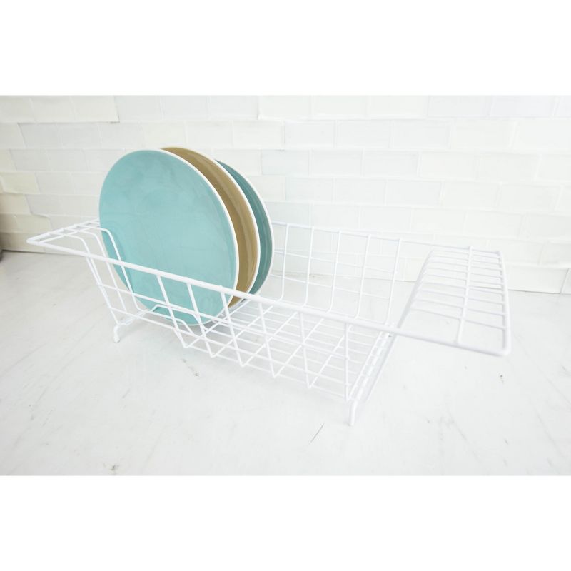 Home Basics Vinyl Coated Steel Over the Sink Rack, White