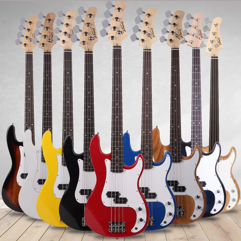 New Glarry School Band Left Handed 4 Strings Electric Bass Guitar Natural Color