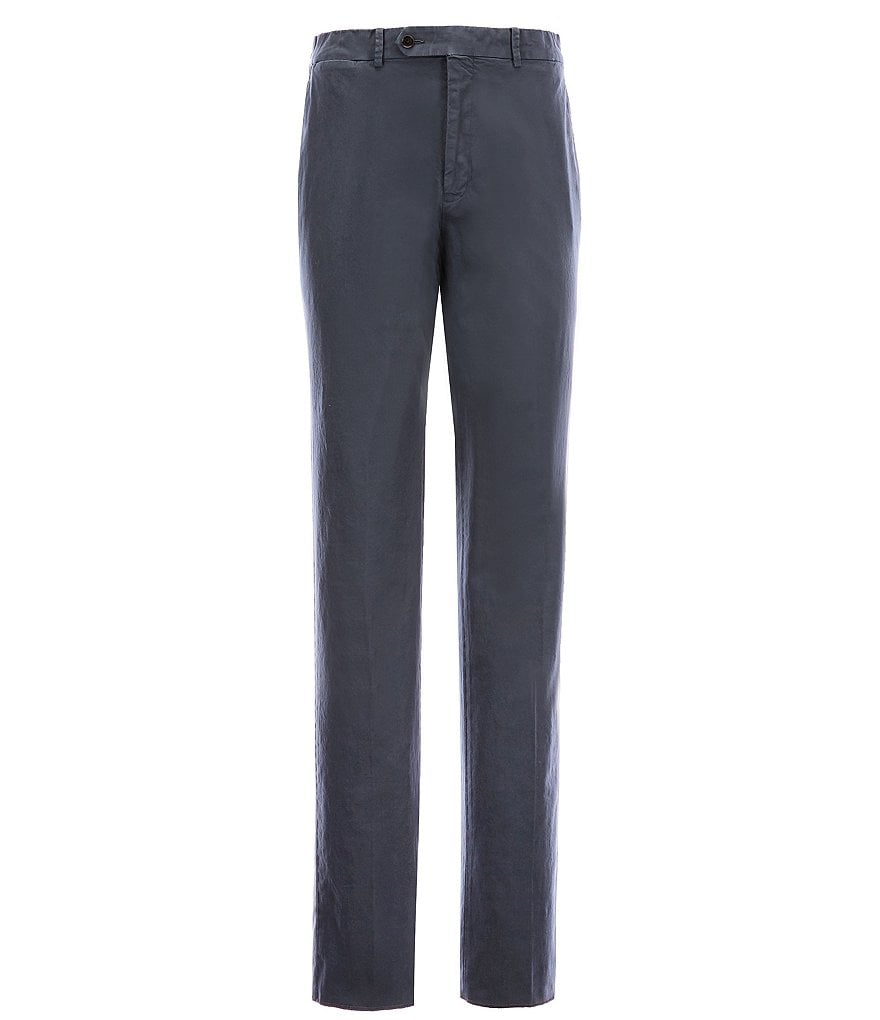 Hart Schaffner Marx Tailored Modern Fit Flat Front Solid Dress Pants