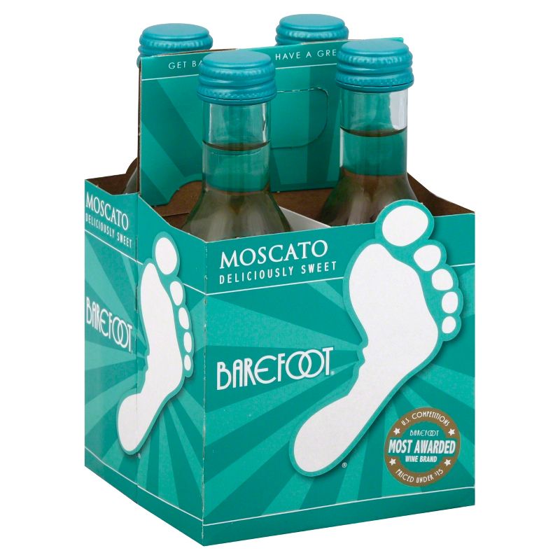 Barefoot Moscato Wine - 4pk/187ml Bottles