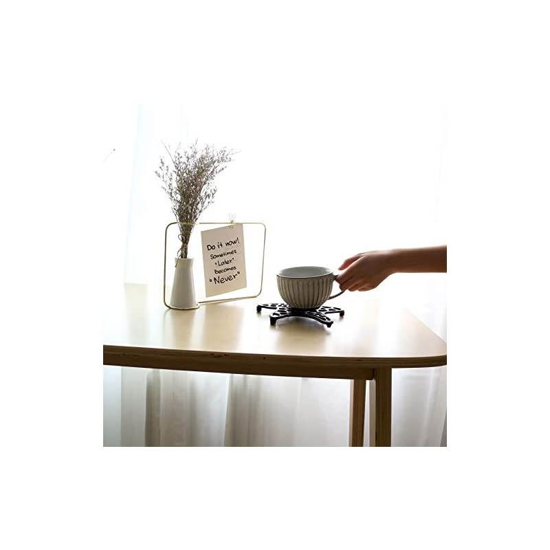 Round Cast Iron Trivet Iron Heat-Insulation Trivet Non-Slip Potholders with Rubber Pegs Vintage Pattern for Kitchen Dining Table Decor Round Dia. 6.7"