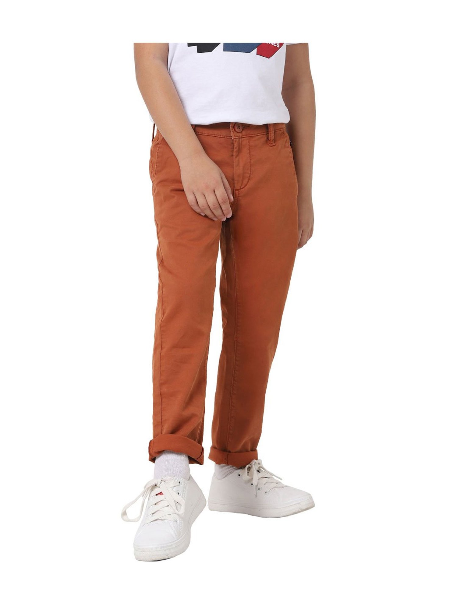 Jack & Jones Junior Brown Solid Trousers
