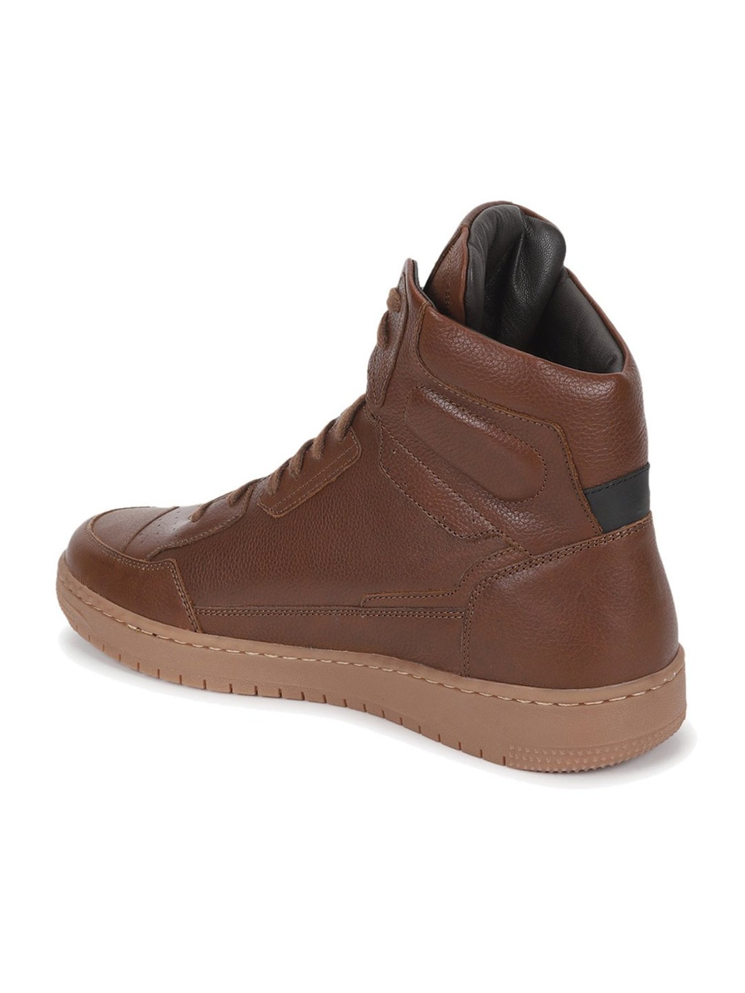 Royal Enfield Men's STREET ACE Cognac Ankle High Sneakers