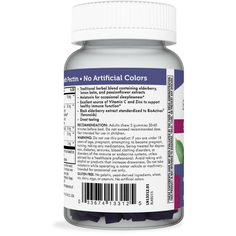 Nature's Way Sambucus Elderberry Sleep + Immune Gummies – 30ct