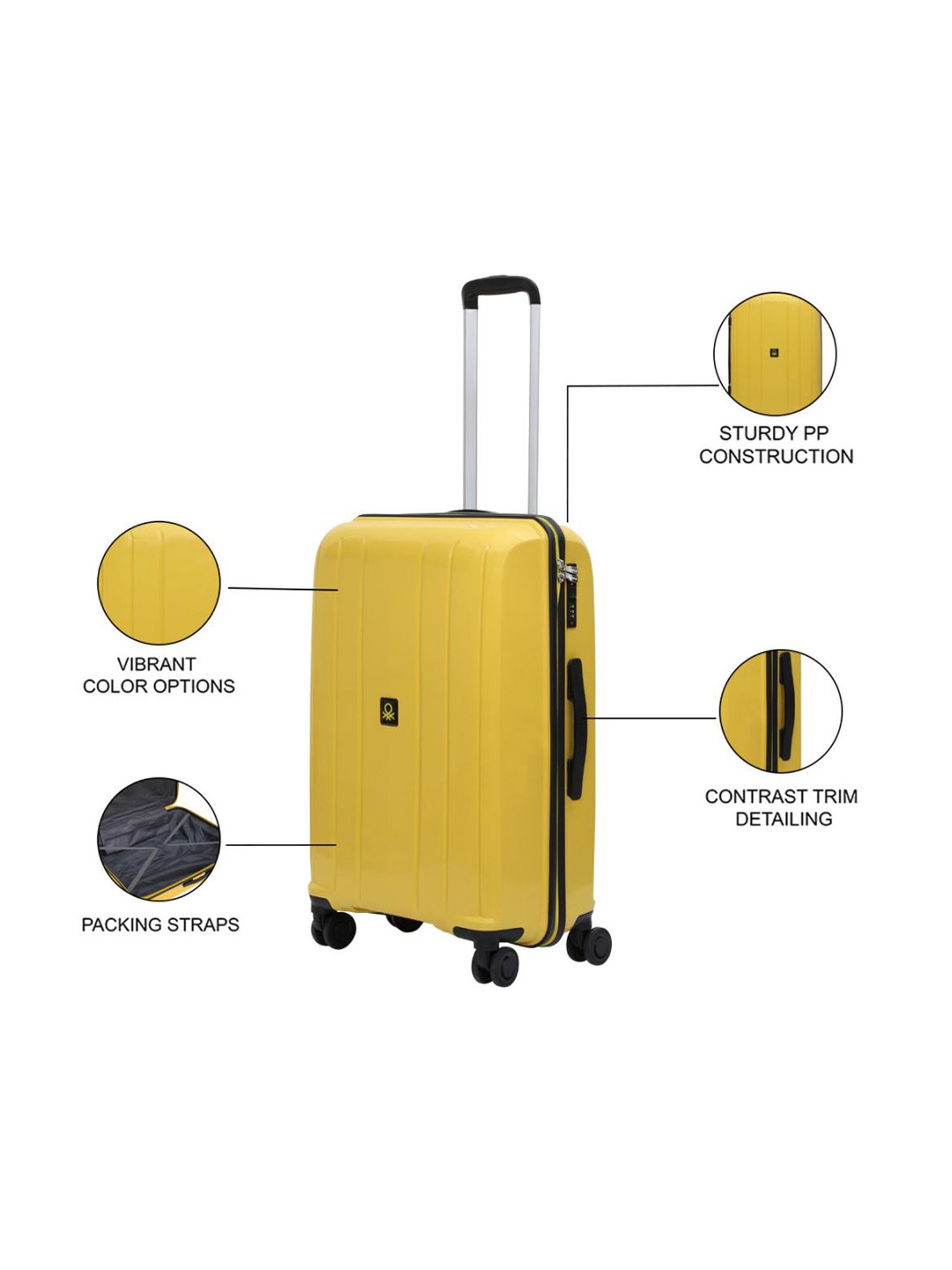 Perquisite Y2K Luxe Range Black Hard 20" Cabin Luggage