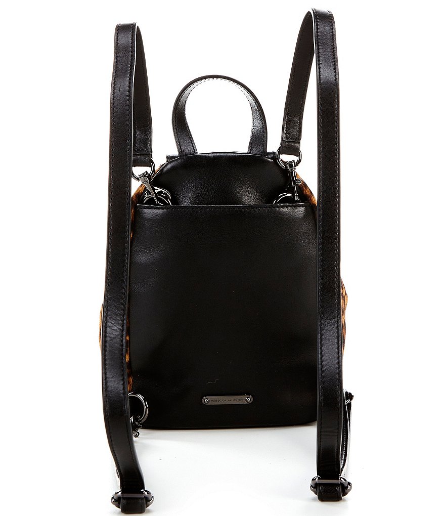 REBECCA MINKOFF Julian Convertible Leopard Print Mini Backpack