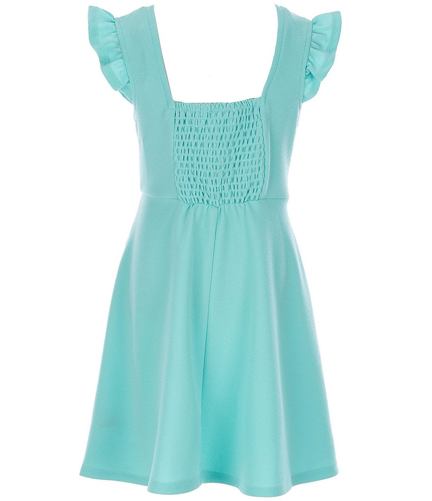 Poppies and Roses Big Girls 7-16 Ruffle-Sleeve Fit-and-Flare Dress