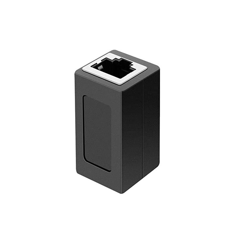 Ethernet Coupler Network Coupler for Cat7Cat6Cat5ecat5 Ethernet Cable Extender Connector Female Black 5 Packs